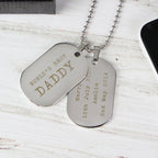 Personalised Free Text Steel Double Dog Tag Necklace | Inspired Creative Gifts | UK Supplier
