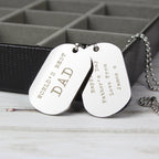 Personalised Free Text Steel Double Dog Tag Necklace | Inspired Creative Gifts | UK Supplier