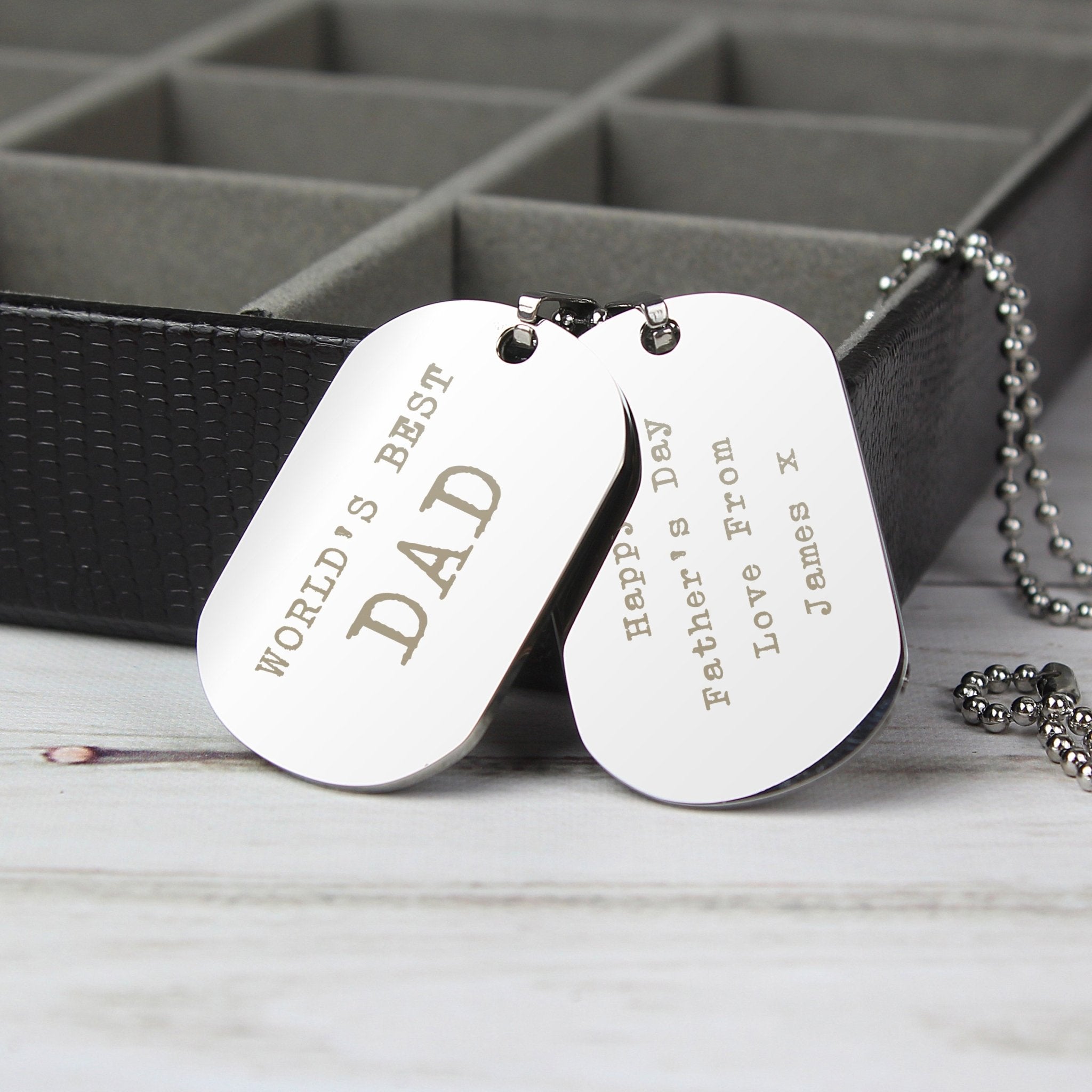 Personalised Free Text Steel Double Dog Tag Necklace | Inspired Creative Gifts | UK Supplier