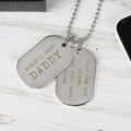 Personalised Free Text Steel Double Dog Tag Necklace | Inspired Creative Gifts | UK Supplier