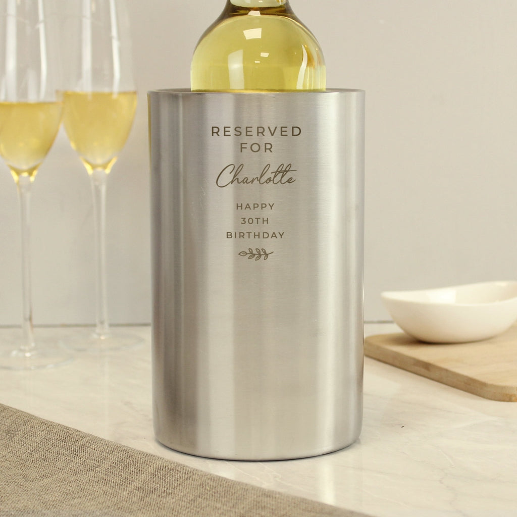 Personalised Free Text Wine Cooler | Inspired Creative Gifts | UK Supplier
