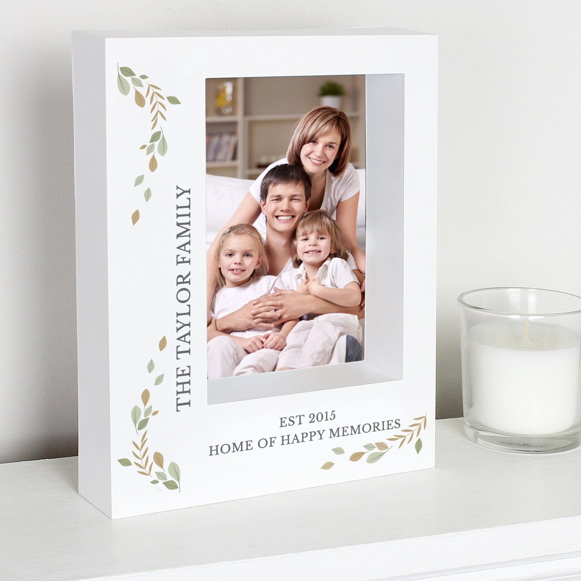 Personalised Fresh Botanical 5x7 Box Photo Frame | Inspired Creative Gifts | UK Supplier