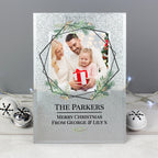 Personalised Geo Leaves 4x4 Glitter Glass Photo Frame | Inspired Creative Gifts | UK Supplier