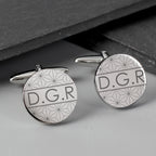 Personalised Geometric Round Cufflinks | Inspired Creative Gifts | UK Supplier