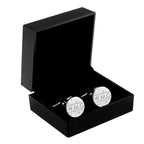 Personalised Geometric Round Cufflinks | Inspired Creative Gifts | UK Supplier