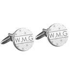 Personalised Geometric Round Cufflinks | Inspired Creative Gifts | UK Supplier