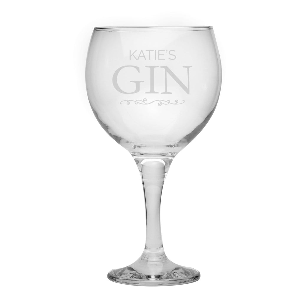 Personalised Gin Balloon Glass | Inspired Creative Gifts | UK Supplier
