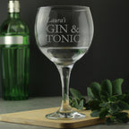 Personalised Gin & Tonic Balloon Glass | Inspired Creative Gifts | UK Supplier
