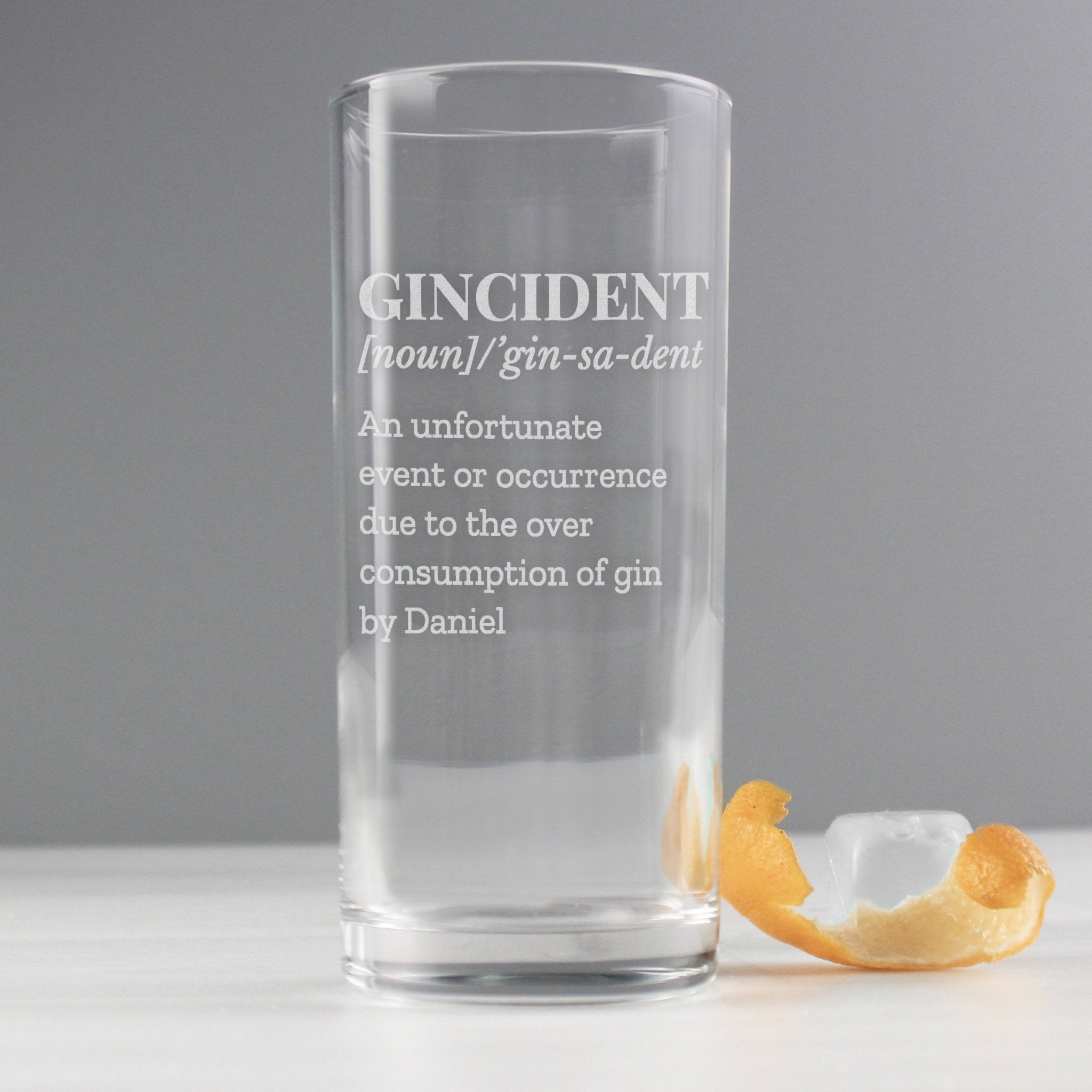 Personalised Gincident Hi Ball Glass | Inspired Creative Gifts | UK Supplier