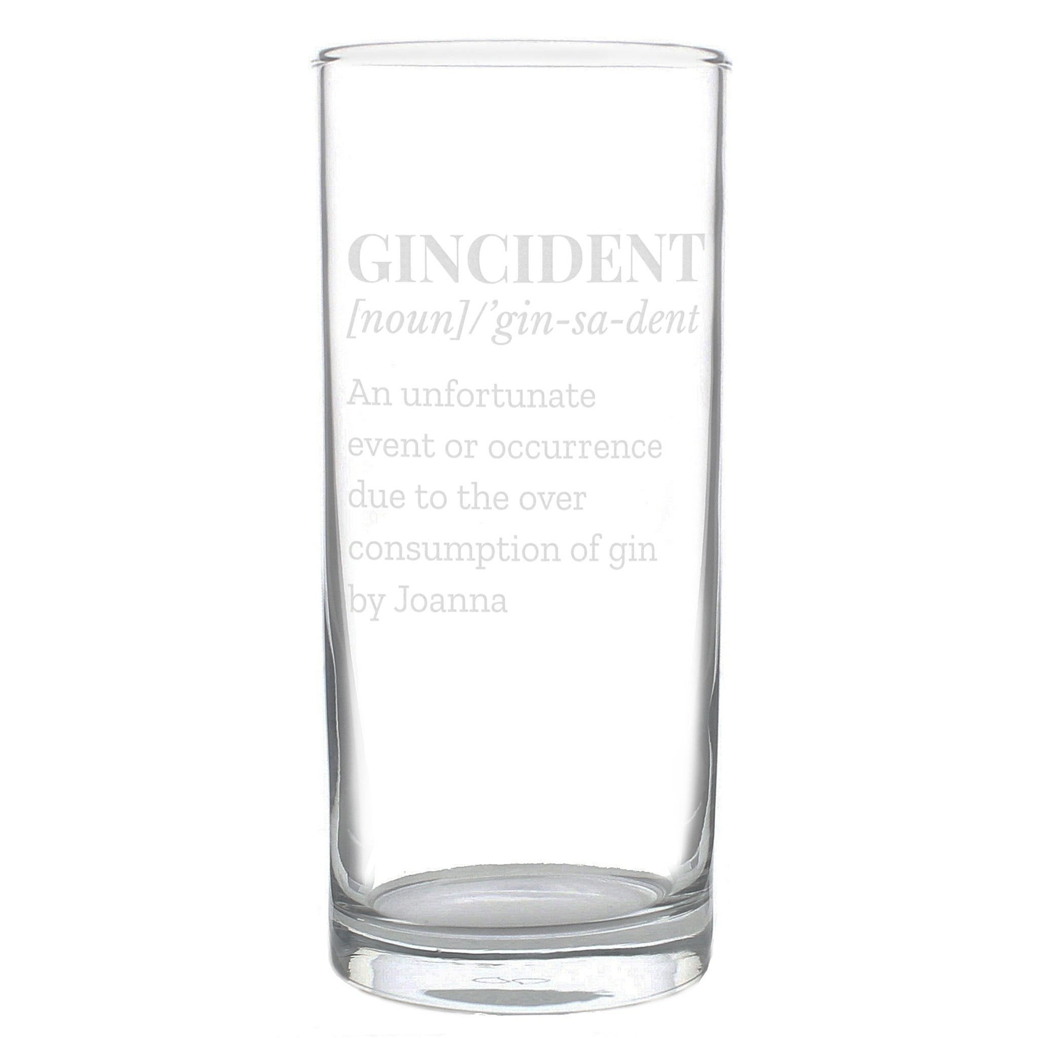 Personalised Gincident Hi Ball Glass | Inspired Creative Gifts | UK Supplier