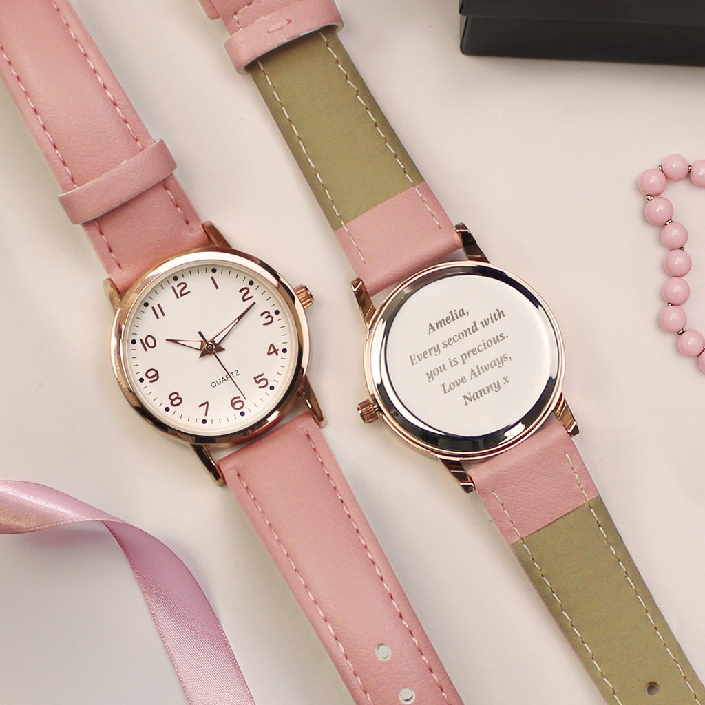 Personalised Girls Pink Watch | Inspired Creative Gifts | UK Supplier