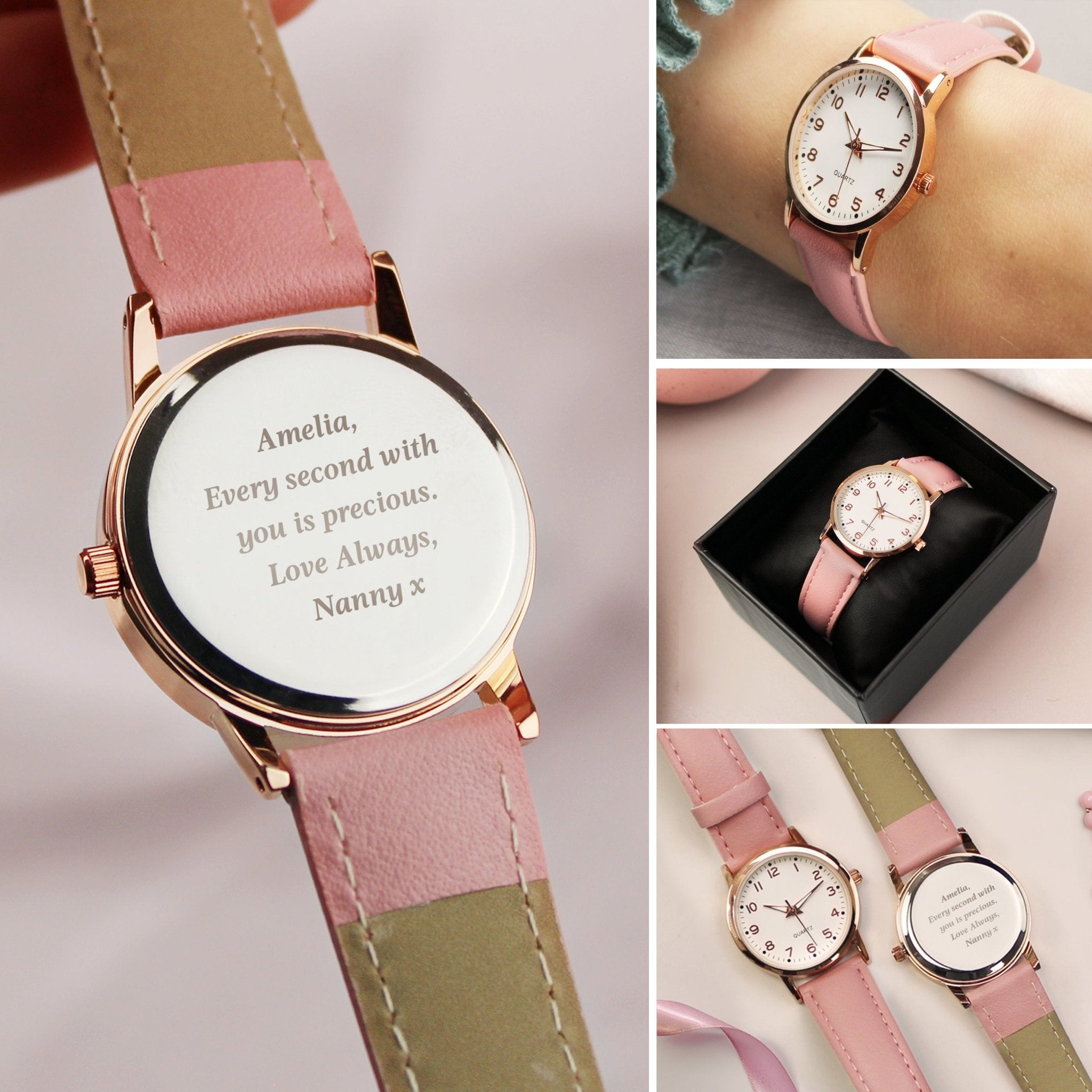 Personalised Girls Pink Watch | Inspired Creative Gifts | UK Supplier