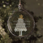 Personalised Glass Christmas Tree Bauble | Inspired Creative Gifts | UK Supplier