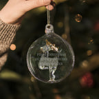 Personalised Glass Reindeer Bauble | Inspired Creative Gifts | UK Supplier