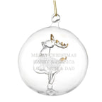 Personalised Glass Reindeer Bauble | Inspired Creative Gifts | UK Supplier