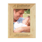Personalised Godfather 5x7 Oak Finish Photo Frame | Inspired Creative Gifts | UK Supplier