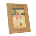 Personalised Godparents 5x7 Oak Finish Photo Frame | Inspired Creative Gifts | UK Supplier