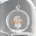 Personalised Gold Glitter Name Only Angel Glass Bauble | Inspired Creative Gifts | UK Supplier