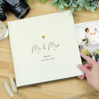 Personalised Gold Heart Couples Square Photo Album | Inspired Creative Gifts | UK Supplier