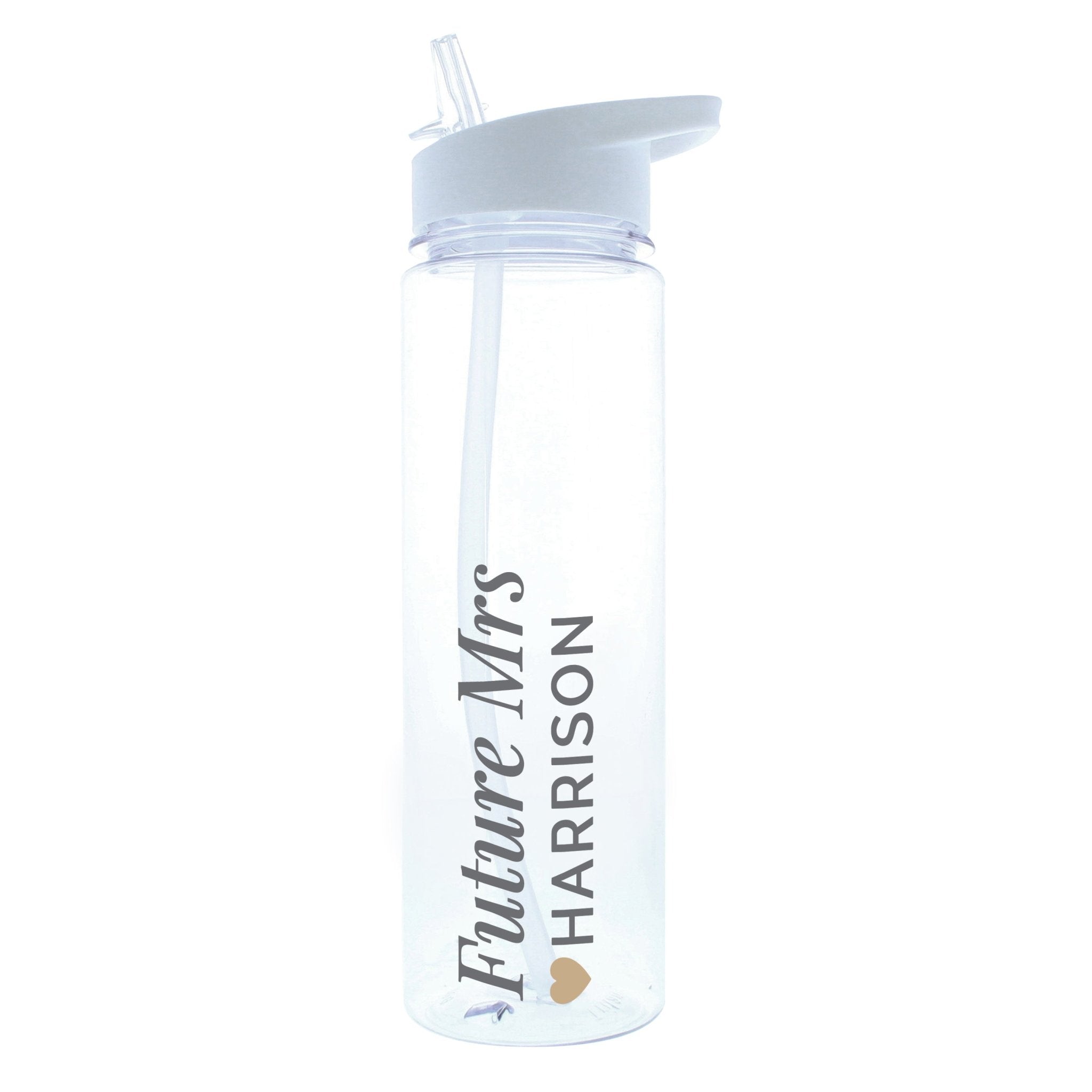Personalised Gold Heart Water Bottle | Inspired Creative Gifts | UK Supplier