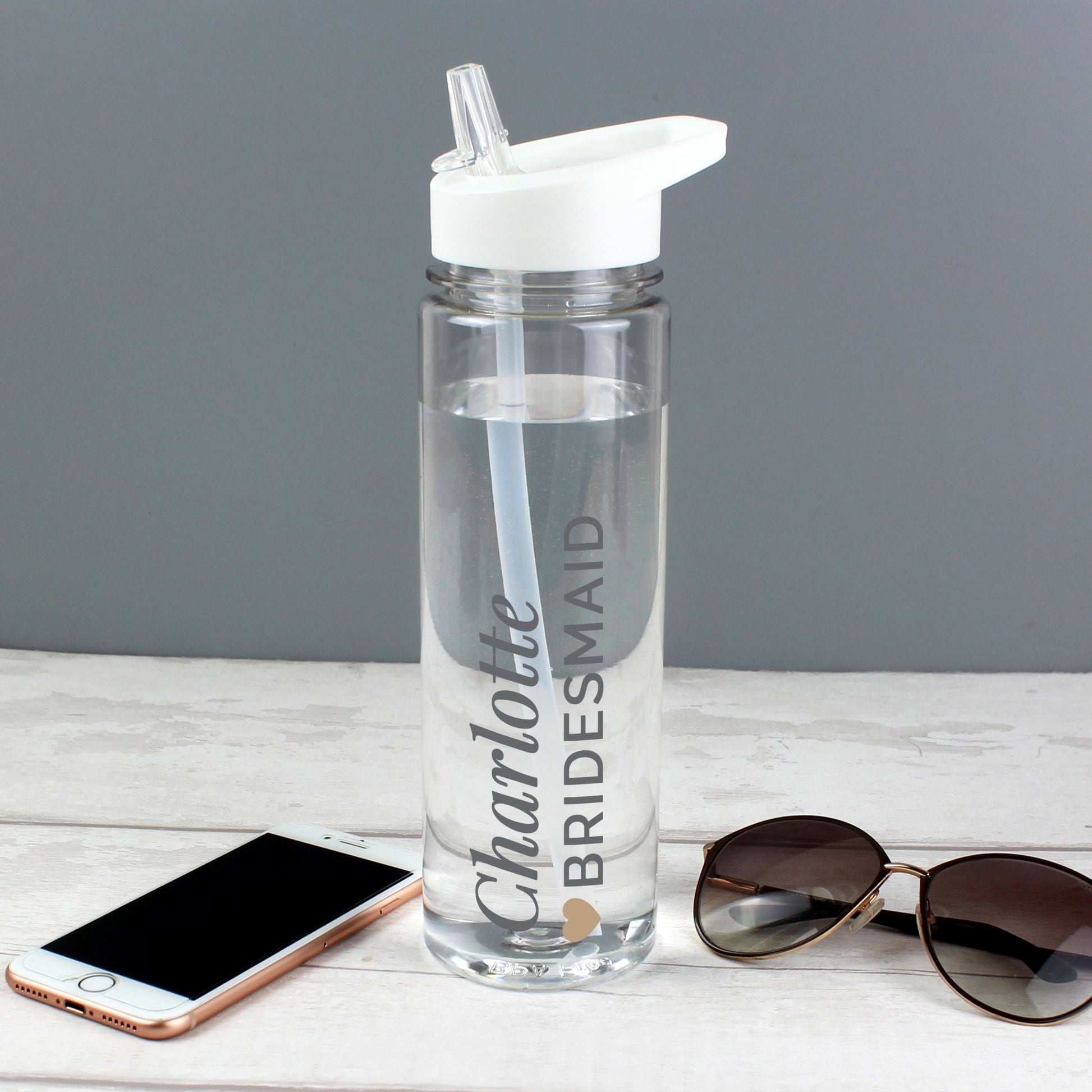 Personalised Gold Heart Water Bottle | Inspired Creative Gifts