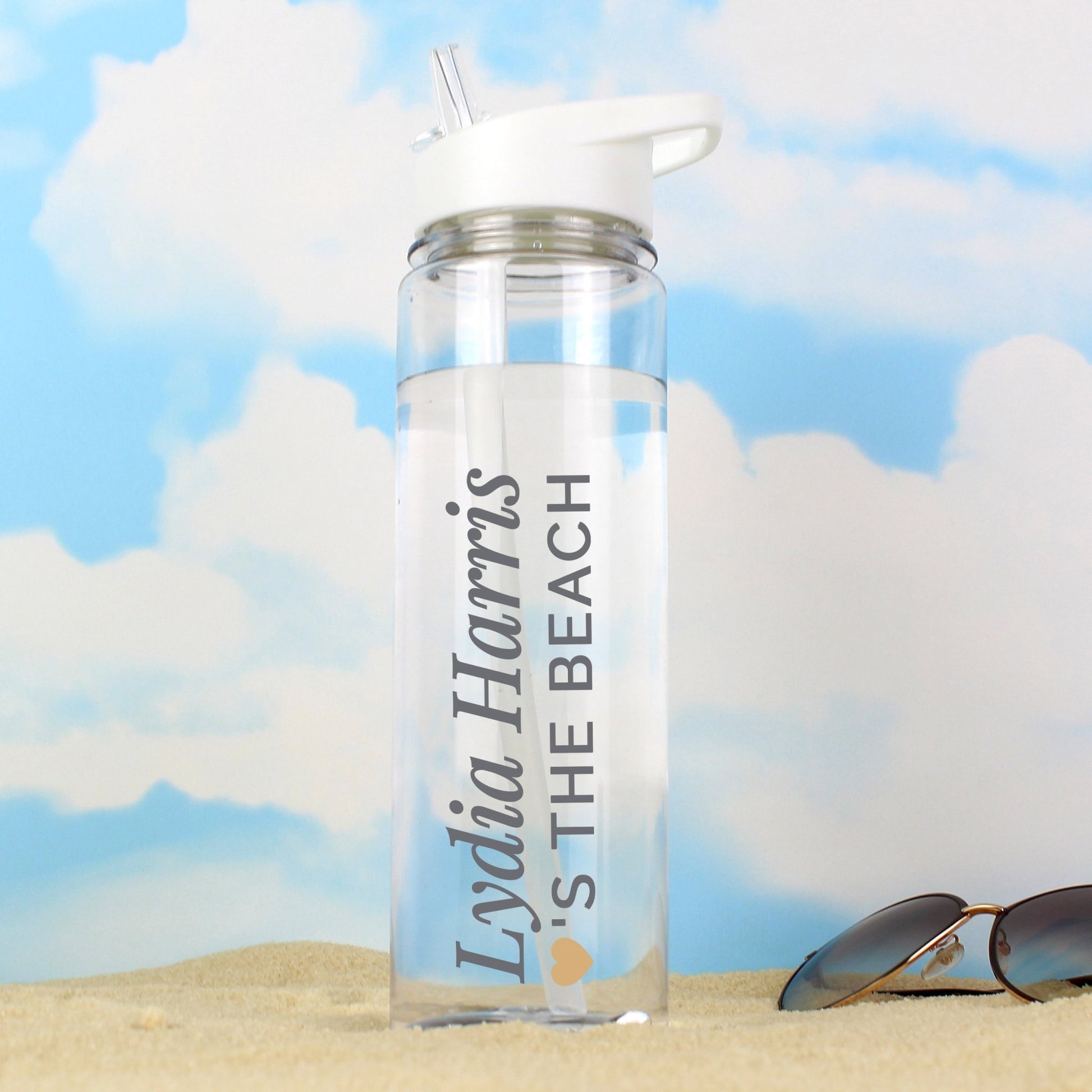Personalised Gold Heart Water Bottle | Inspired Creative Gifts