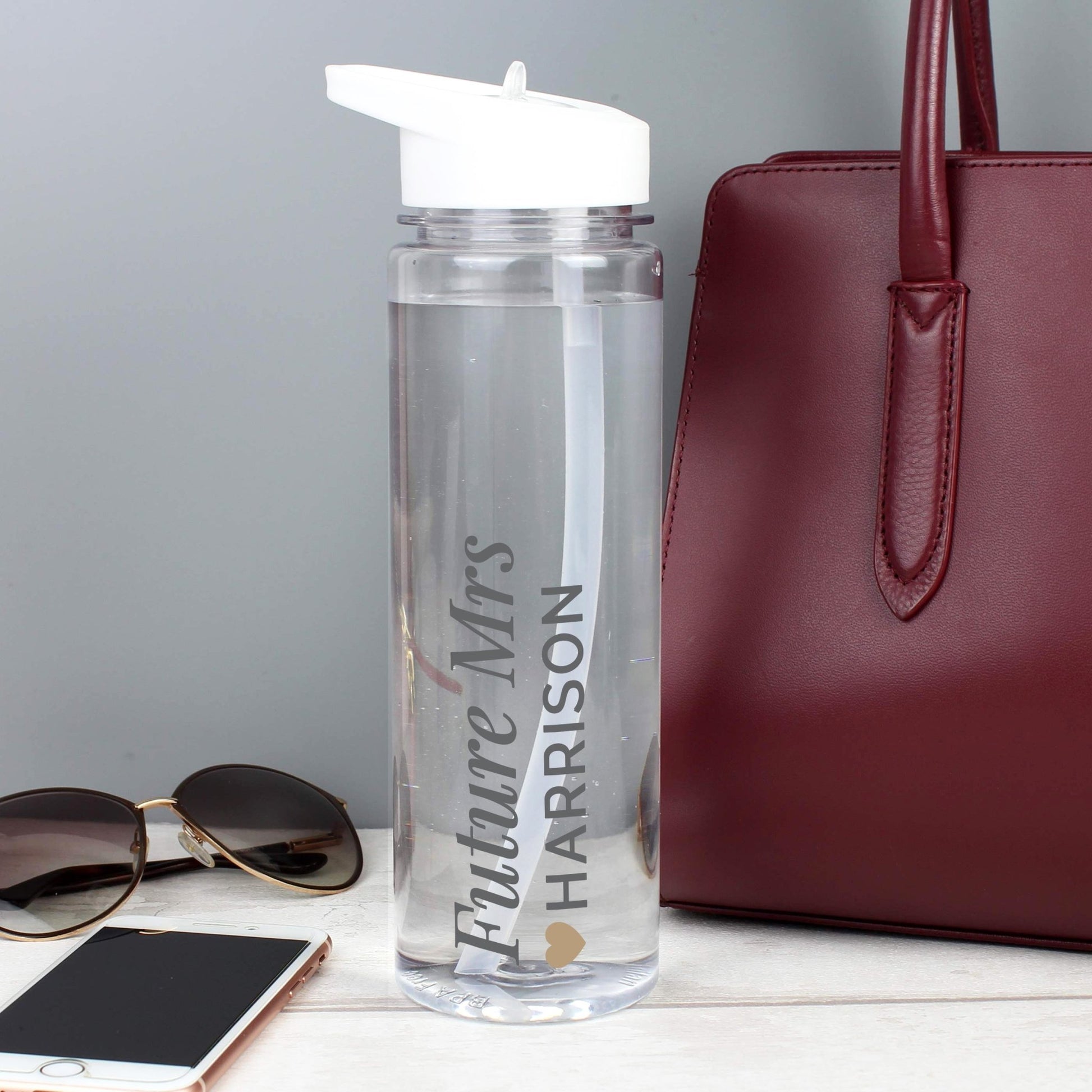 Personalised Gold Heart Water Bottle | Inspired Creative Gifts