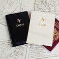 Personalised Gold Name Passport Holders Set | Inspired Creative Gifts | UK Supplier
