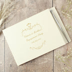 Personalised Gold Ornate Swirl Hardback Guest Book & Pen | Inspired Creative Gifts | UK Supplier