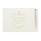Personalised Gold Ornate Swirl Hardback Guest Book & Pen | Inspired Creative Gifts | UK Supplier