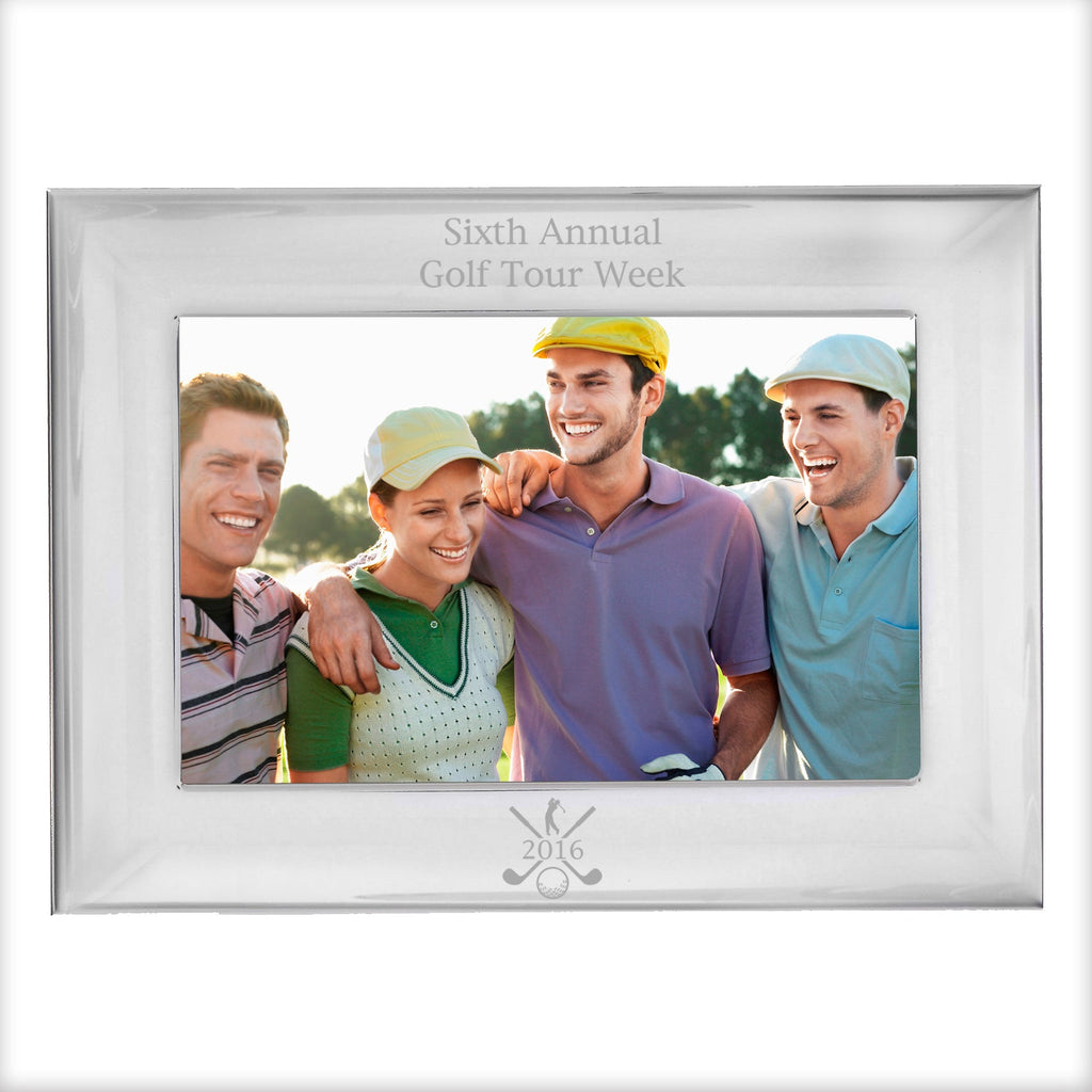 Personalised Golf 6x4 Landscape Silver Photo Frame | Inspired Creative Gifts | UK Supplier