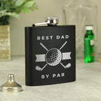 Personalised Golf Black Hip Flask | Inspired Creative Gifts | UK Supplier