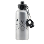 Personalised Golf Clubs Silver Drinks Bottle | Inspired Creative Gifts | UK Supplier