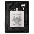Personalised Golf Crest Hip Flask | Inspired Creative Gifts | UK Supplier