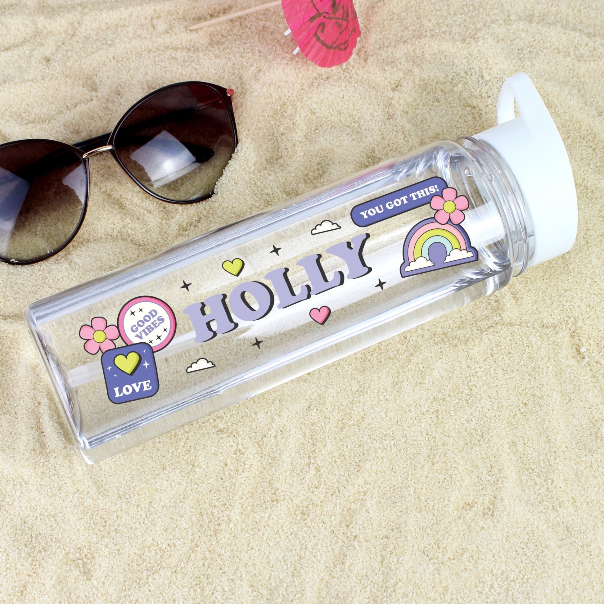 Personalised Good Vibes Water Bottle | Inspired Creative Gifts