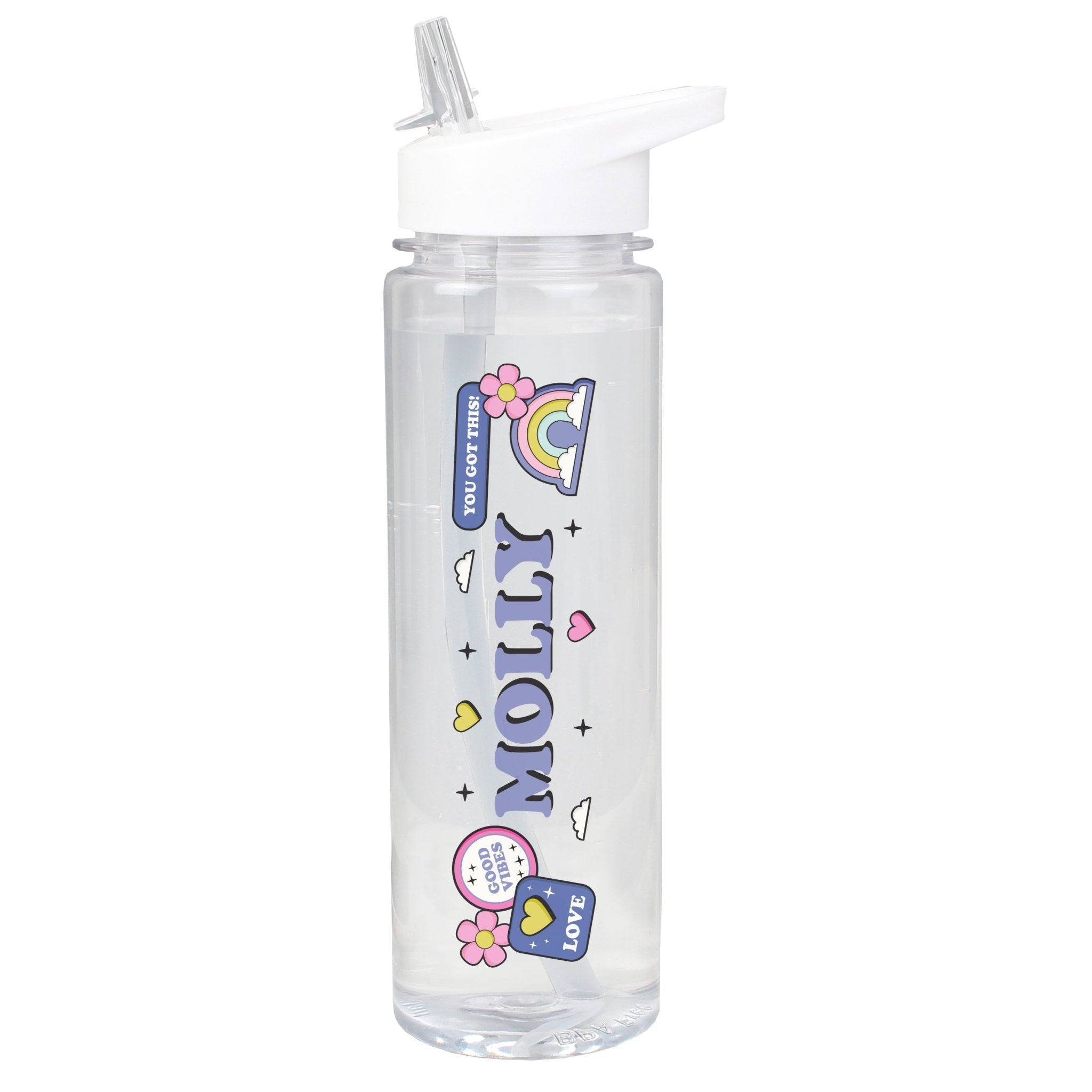 Personalised Good Vibes Water Bottle | Inspired Creative Gifts | UK Supplier