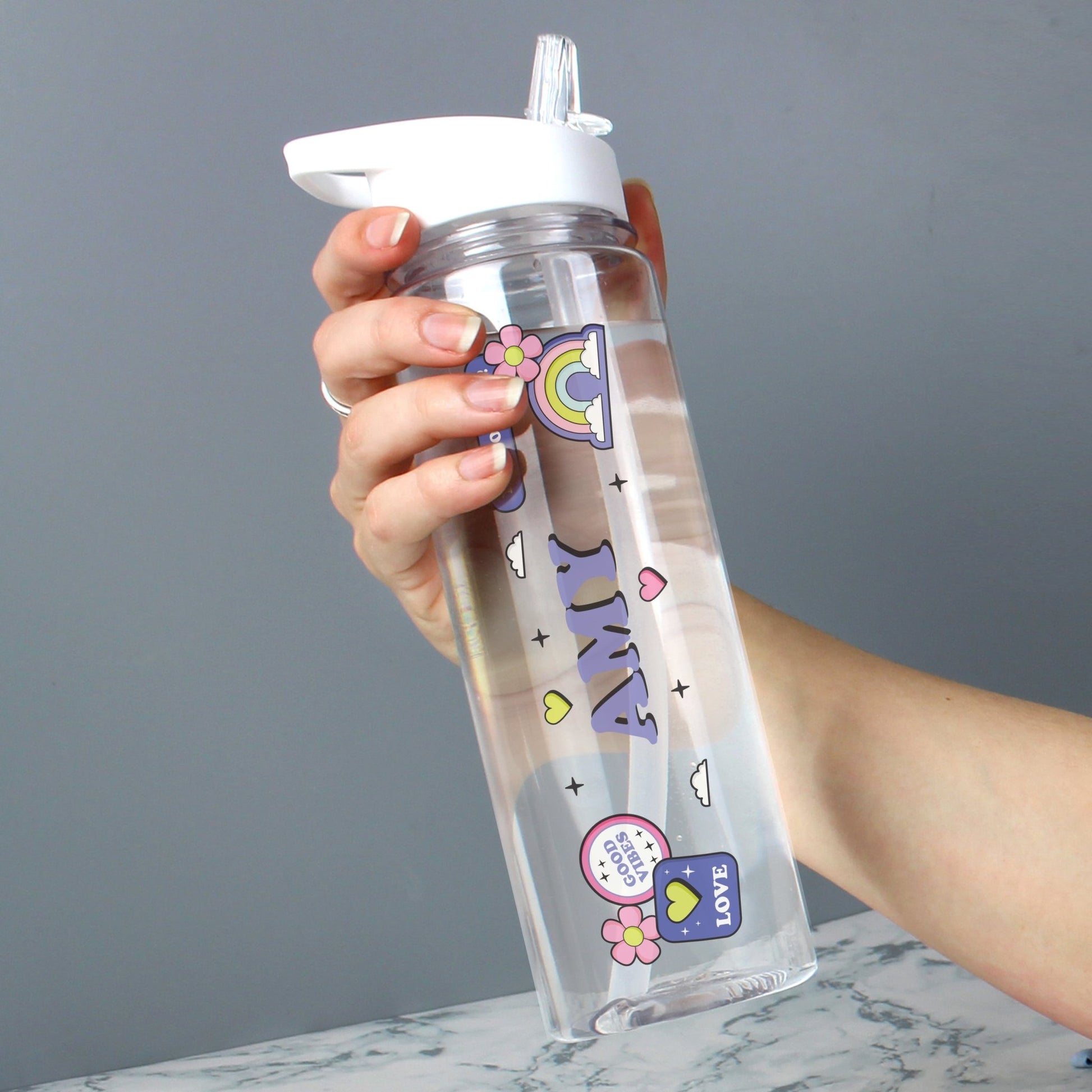 Personalised Good Vibes Water Bottle | Inspired Creative Gifts