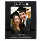 Personalised Graduation Black Glass 5x7 Photo Frame | Inspired Creative Gifts | UK Supplier