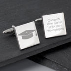 Personalised Graduation Square Cufflinks | Inspired Creative Gifts | UK Supplier