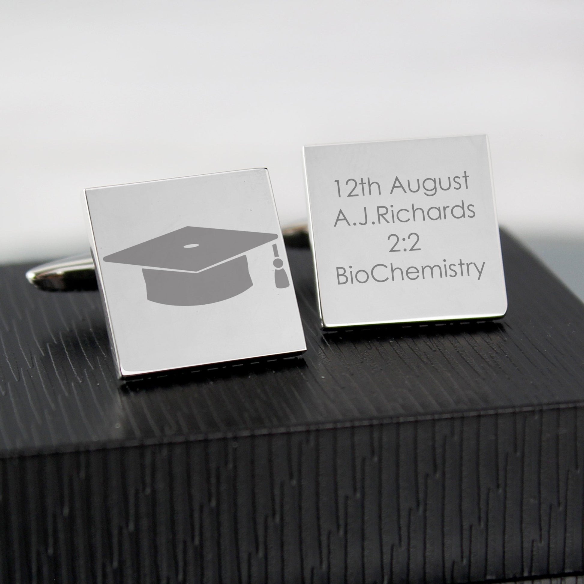 Personalised Graduation Square Cufflinks | Inspired Creative Gifts