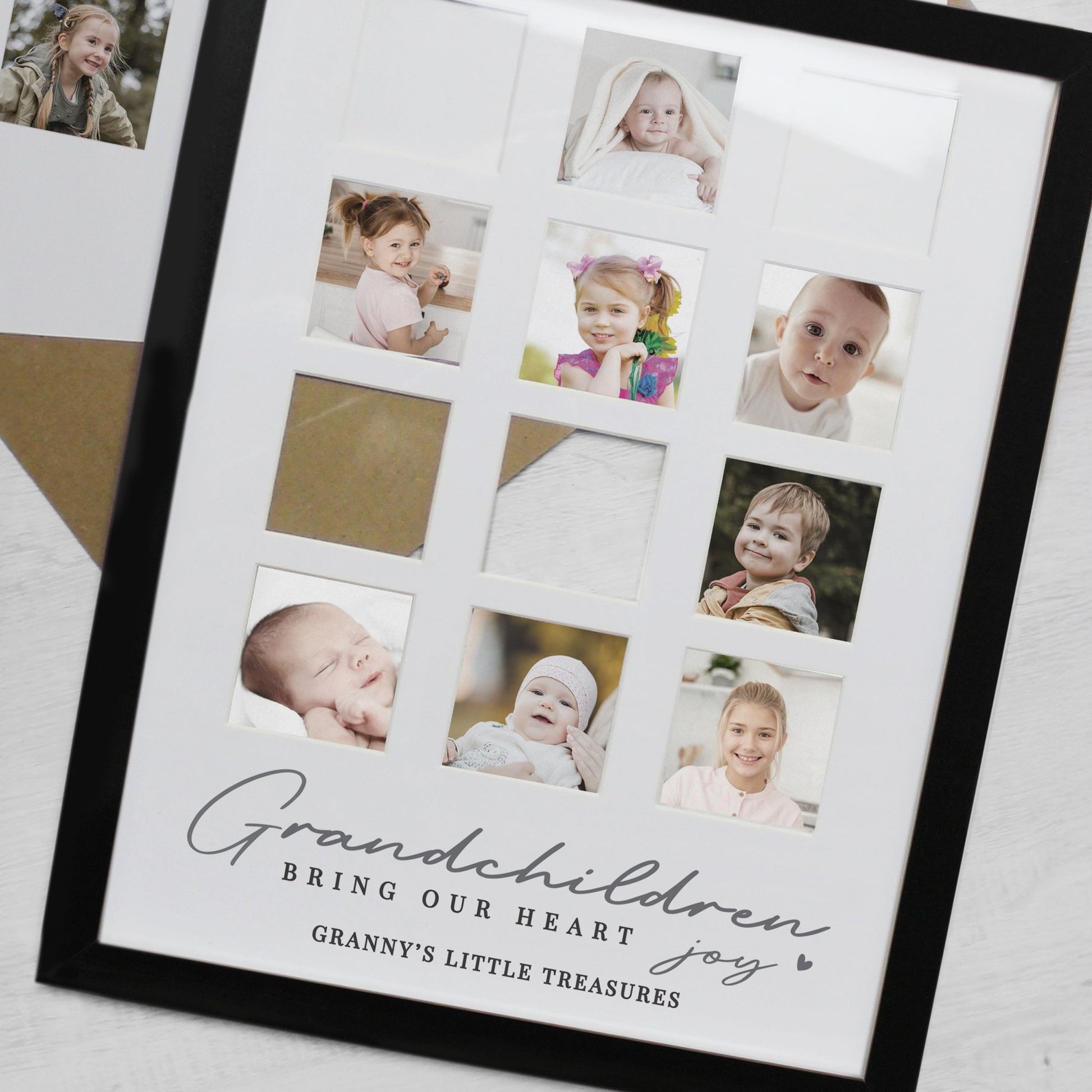 Personalised Grandchildren Black Multi Photo Frame | Inspired Creative Gifts | UK Supplier