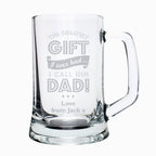 Personalised Greatest Dad Glass Pint Stern Tankard | Inspired Creative Gifts | UK Supplier
