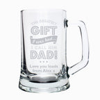 Personalised Greatest Dad Glass Pint Stern Tankard | Inspired Creative Gifts | UK Supplier