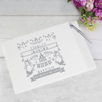 Personalised Grey Papercut Style Hardback Guest Book & Pen | Inspired Creative Gifts | UK Supplier
