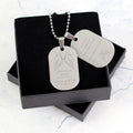 Personalised Guardian Angel Stainless Steel Double Dog Tag Necklace | Inspired Creative Gifts | UK Supplier