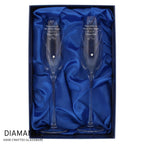 Personalised Hand Cut Little Hearts Pair of Flutes with Gift Box | Inspired Creative Gifts | UK Supplier