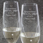 Personalised Hand Cut Little Hearts Pair of Flutes with Gift Box | Inspired Creative Gifts | UK Supplier
