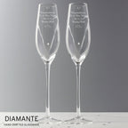 Personalised Hand Cut Little Hearts Pair of Flutes with Gift Box | Inspired Creative Gifts | UK Supplier
