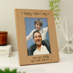 Personalised Happy Father's Day 5x7 Oak Finish Photo Frame | Inspired Creative Gifts | UK Supplier