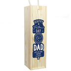 Personalised Happy Father's Day No. 1 Dad Wooden Wine Bottle Box | Inspired Creative Gifts | UK Supplier